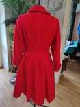 Пальто 50-х годов винтаж s красное шерсть 100%, фото №7