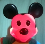 Mickey Mouse Mattel Disney Vinyl Head-Glow When Pressed 1990, photo number 3