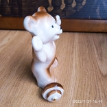 Фарфоровая статуэтка, фигурка мишка штангист, олимпиада 80, photo number 3