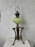 Старинная лампа в модерне бронзовая, фото №6