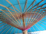 Винтажный зонтик - Дерево - Натуральный шелк - ручная роспись - Китай, фото №9