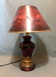 Table Lamp Night Light Ceramic Lampshade Cardboard Vintage Europe, photo number 2