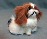 Pekingese antique toy figurine dog natural fur, photo number 2