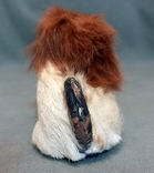 Pekingese antique toy figurine dog natural fur, photo number 5