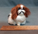 Pekingese antique toy figurine dog natural fur, photo number 7