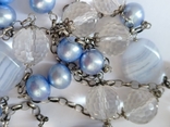 Срібне намисто з перлами, агатом та гірськім кришталем, фото №10