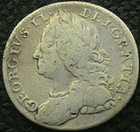 Англия 6 пенсов 1757 год, фото №2