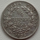 Британская Индия 1/4 рупия 1835 год, фото №3
