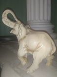 Слон с поднятым хоботом хорошая детализация коллекционная статуэтка, фото №5