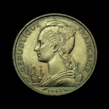 Французские Афар и Исса 20 франков 1968 г., фото №3