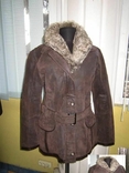 Женская кожаная куртка с поясом DESIGNER S. Дания. 52р. Лот 745, фото №3
