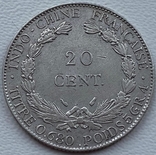Индокитай 20 сантимов 1937 год серебро, фото №3