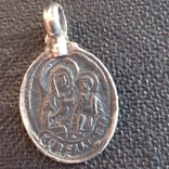 Козельщанская Матерь Божья Святой Митрофан Серебро 84 проба иконка, фото №8