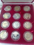12 серебренных монет в бархатной коробке, фото №4