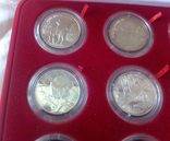 12 серебренных монет в бархатной коробке, фото №13