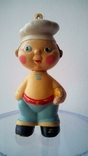 Cook cook sailor with fish hanging toy in auto keychain souvenir USSR, photo number 2