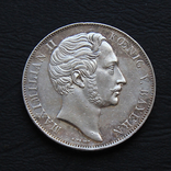  Талер Максимилиан II 1848 Мюнхен. Серебро 21.20 г, фото №2