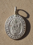 Черниговская Божья Матерь Святой Феодосий Черниговский нательная иконка серебро, фото №10