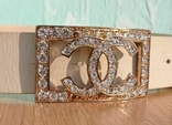 Chanel belt, genuine leather, on the belt up to 95 cm, width 4 cm., photo number 2