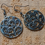 Earrings-loops. Metal., photo number 4