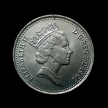 Великобритания 10 пенсов 1992 г. - Елизавета II, фото №2