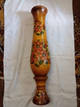 Расписная деревянная ваза .80 см., фото №2