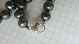 Бусы. Ожерелье. Черный жемчуг, серебро., фото №5