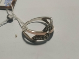 Кольцо серебро позолота 925* Новое. 2,41гр Р-р 17,5 Куб. цирконий, фото №4