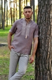 Льняна сорочка з вишивкою для стильного чоловіка, фото №2