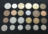 Лот монет із 24 штук, різних Країн, без повторів., фото №3