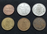 Лот монет із 24 штук, різних Країн, без повторів., фото №8