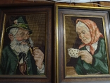 Вышитая картина "Дедушка и Бабушка", Бавария, Германия, фото №2