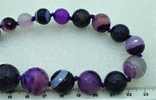 Ожерелье Серебро 925 Фиолетовый Агат, фото №7