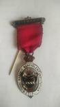 Масонская медаль знак награда 1920г. серебро, фото №2