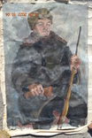 Painting "Grandfather with a rifle. VOHR?". Socialist Realism. Oil on canvas. 103x73 cm. Artist Vasina, photo number 3