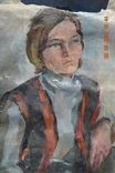 Painting "Ukrainian woman in a corset". Socialist Realism. Oil on canvas. 105x74 cm. Artist Vasina, photo number 7