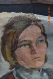 Painting "Ukrainian woman in a corset". Socialist Realism. Oil on canvas. 105x74 cm. Artist Vasina, photo number 9