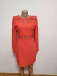 Missguided 8 червона сукня міді з довгим рукавом, фото №6