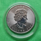 Канада 5 долларов Клиновый лист 2022 1 oz Серебро, фото №3