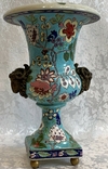 Антикварная ваза майолика Овны бронза, фото №3