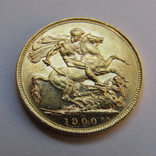 1 фунт 1900 г. Великобритания, фото №3