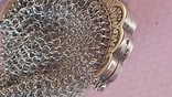 Кошелёк-кольчужка к шатлену, два отделения, серебро 26 грамм, Франция, ар-деко, фото №8