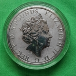 Британия 5 фунтов Грифон Эдуарда III Griffin Чудовища королевы 2019 2 oz, фото №3