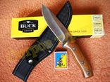 Нож тактический охотничий Buck Selkirk деревянная рукоять с чехлом реплика, фото №3