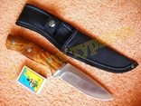 Нож тактический охотничий Buck Selkirk деревянная рукоять с чехлом реплика, фото №5