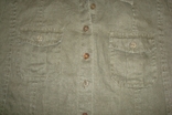 Frn by fransa 100 % лен стильная рубашка женская рукав в 3/4 оливка, photo number 11
