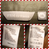 Frn by fransa 100 % лен стильная рубашка женская рукав в 3/4 оливка, фото №13