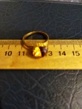 Кольцо с желтым камнем, фото №3