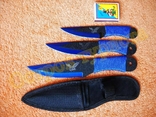 Комплект метательных ножей Mountain Eagle набор 3 шт с чехлом, photo number 4