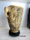 Vintazhna Aziatska vasa alabaster Hand carving, photo number 3
